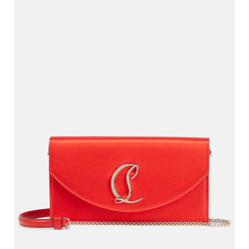 Christian Louboutin Loubi54 Small satin crossbody clutch