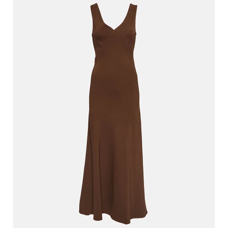 Asceno Bordeaux slip dress