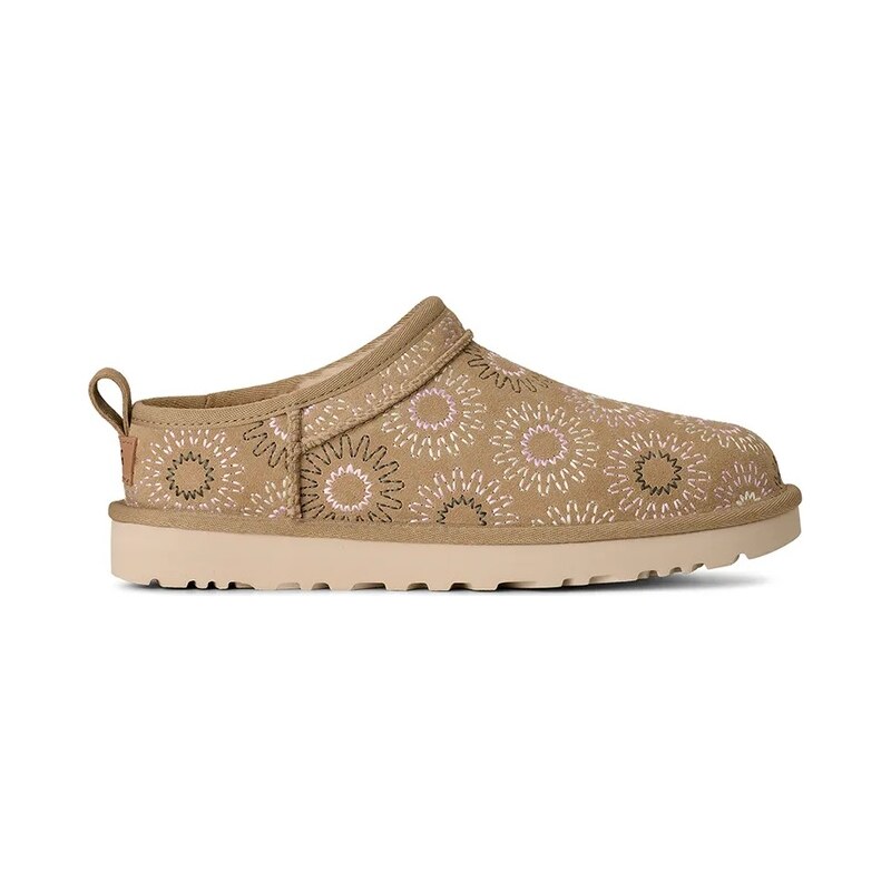 Semišové papuče UGG W Classic Micro Sun Stitch 112843474