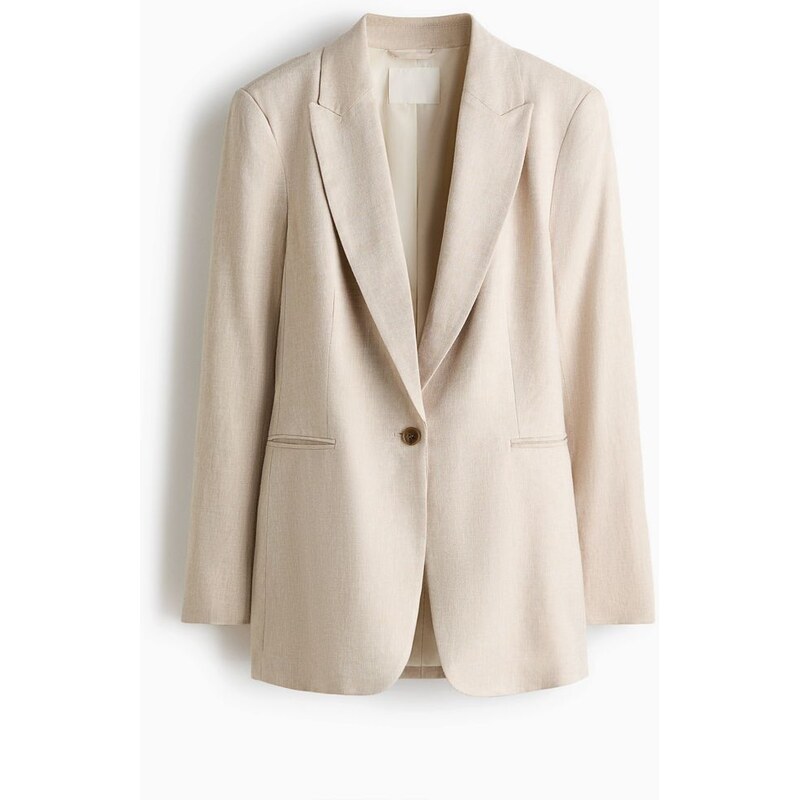 H&M - Sako z lněné směsi - béžová 113270364