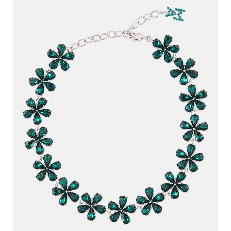 Amina Muaddi Crystal-embellished anklet