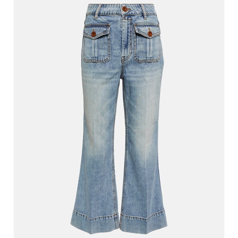 Zimmermann Raie cropped flared jeans