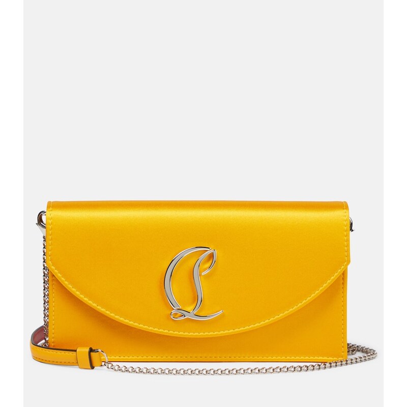 Christian Louboutin Loubi54 satin clutch