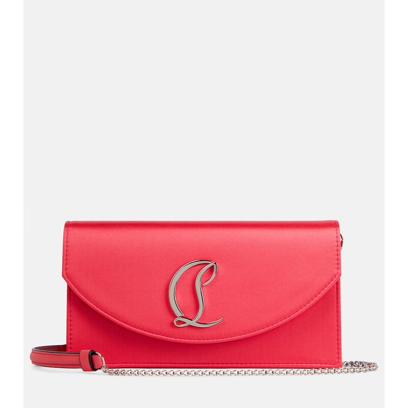 Christian Louboutin Loubi54 silk-satin clutch