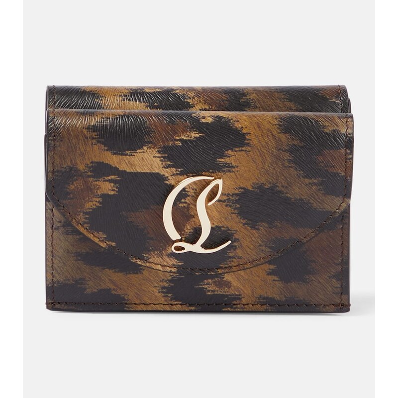 Christian Louboutin CL debossed leopard-print leather wallet