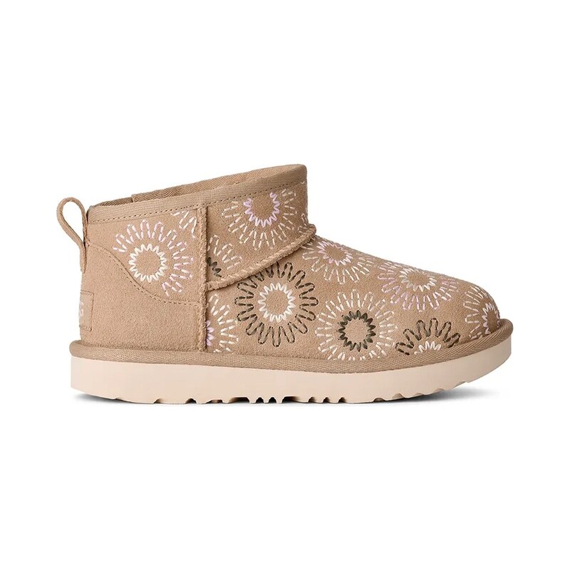 UGG Dětské semišové zimní boty UGG KIDS CLASSIC ULTRA MINI SUN