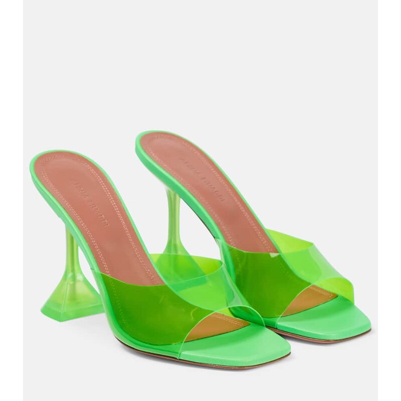 Amina Muaddi Lupita PVC mules