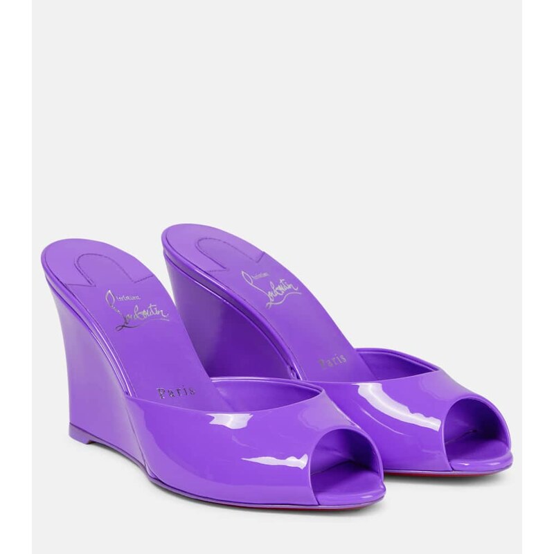 Christian Louboutin Me Dolly Zeppa patent leather mules