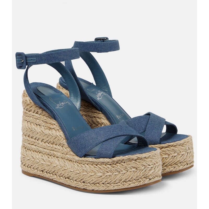 Christian Louboutin Mariza Zeppa canvas espadrille sandals