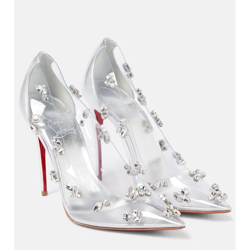 Christian Louboutin Degraqueen embellished PVC pumps