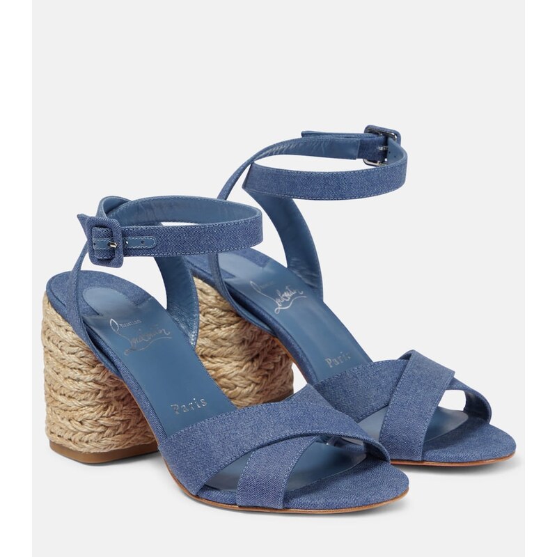 Christian Louboutin Summer Mariza denim espadrilles sandals