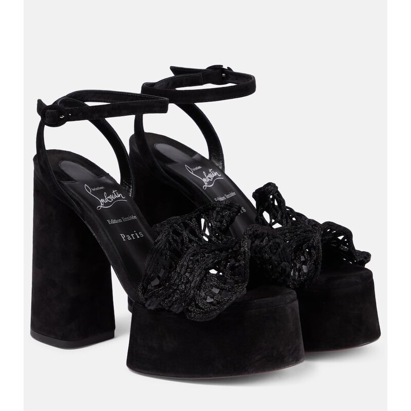 Christian Louboutin Deia Frou Alta macramÃ sandals