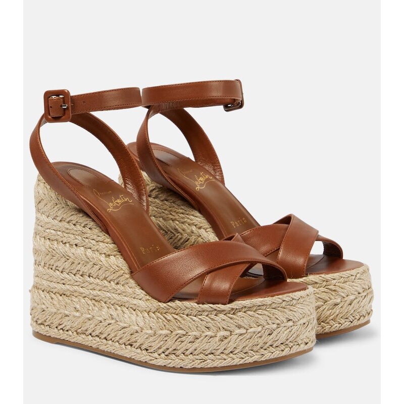 Christian Louboutin Mariza Zeppa leather espadrille sandals