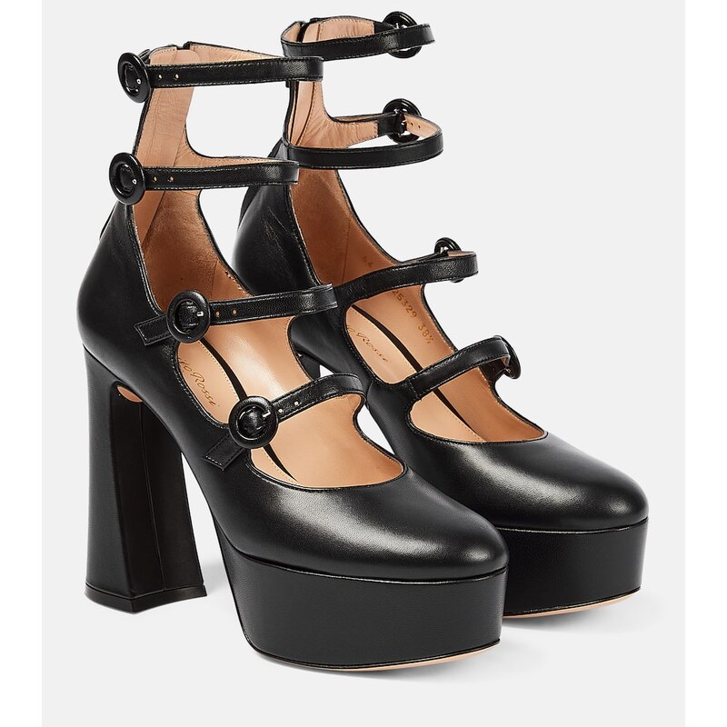 Gianvito Rossi Mary Jane leather platform pumps