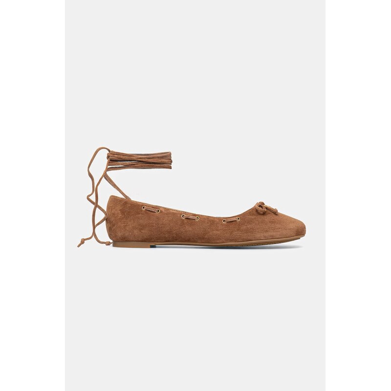 Semišové baleríny MICHAEL Michael Kors Shae Flex Ballet