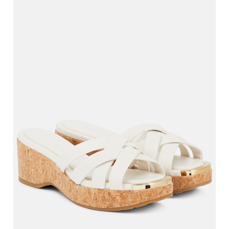 Jimmy Choo Maribou 50 leather sandals