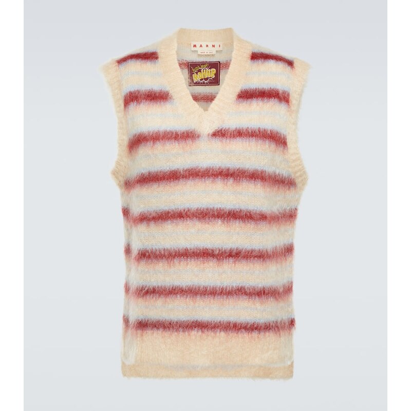 Marni Striped wool-blend sweater vest