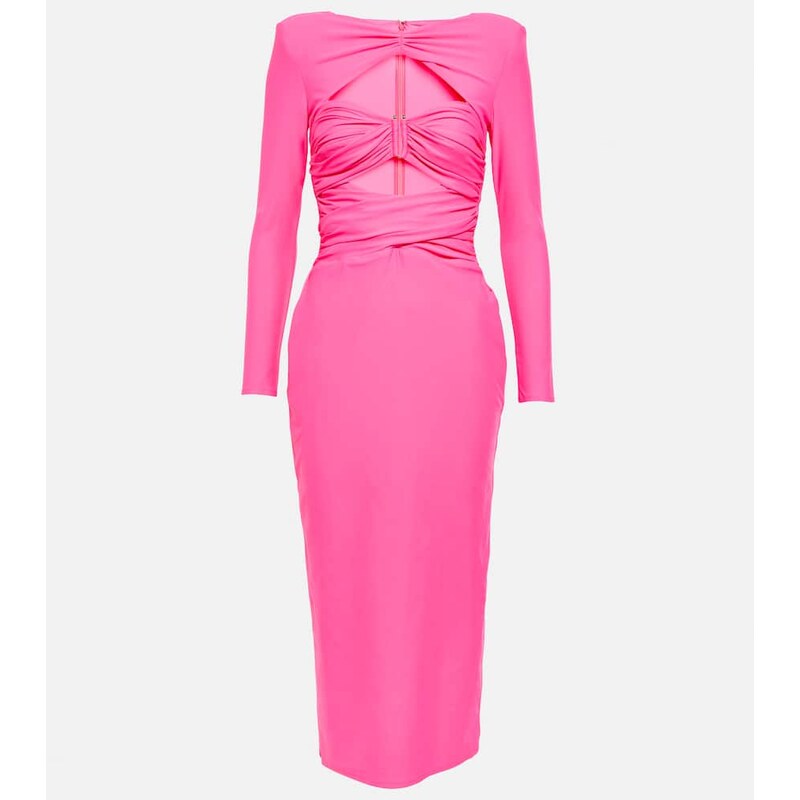 Self-Portrait Cutout jersey midi dress