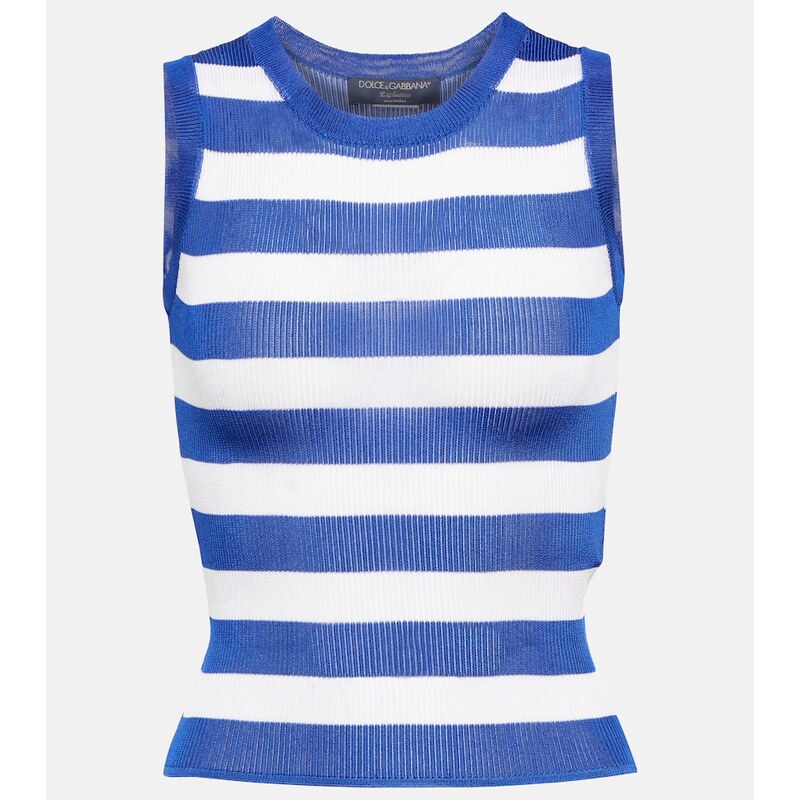 Dolce&Gabbana Portofino ribbed-knit striped tank top
