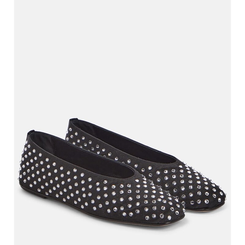 Magda Butrym Embellished satin ballet flats
