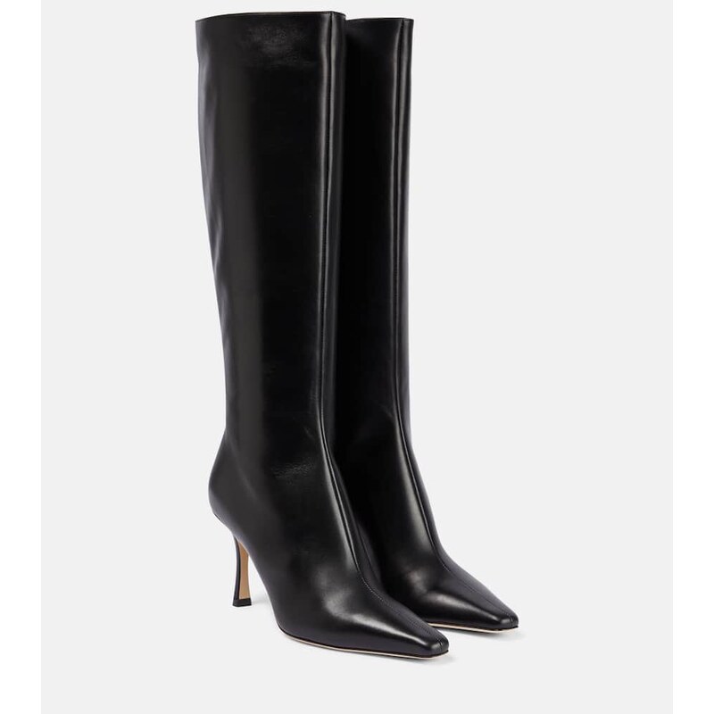 Jimmy Choo Agathe 85 leather knee-high boots