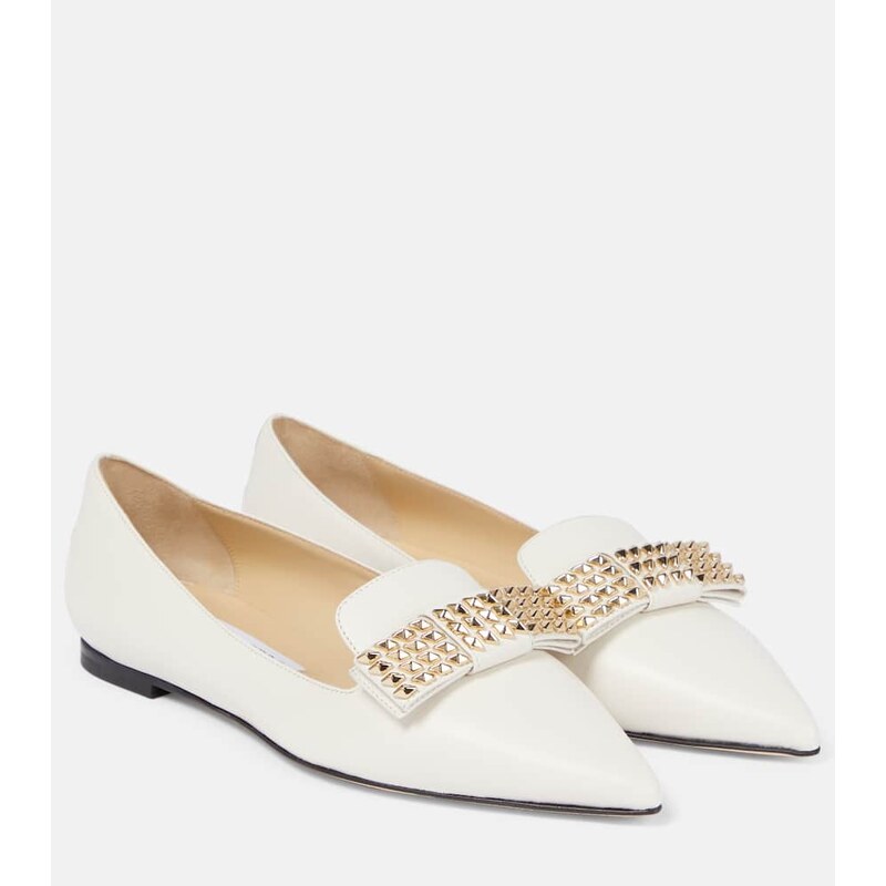 Jimmy Choo Gala embellished leather ballet flats