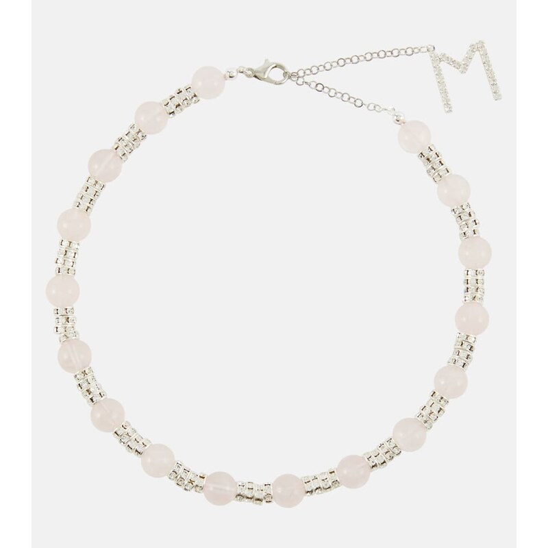 Magda Butrym Embellished necklace with rose quartz