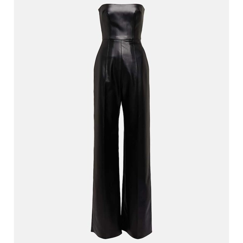 Dámské overaly Alex Perry Strapless jumpsuit v barvě černá