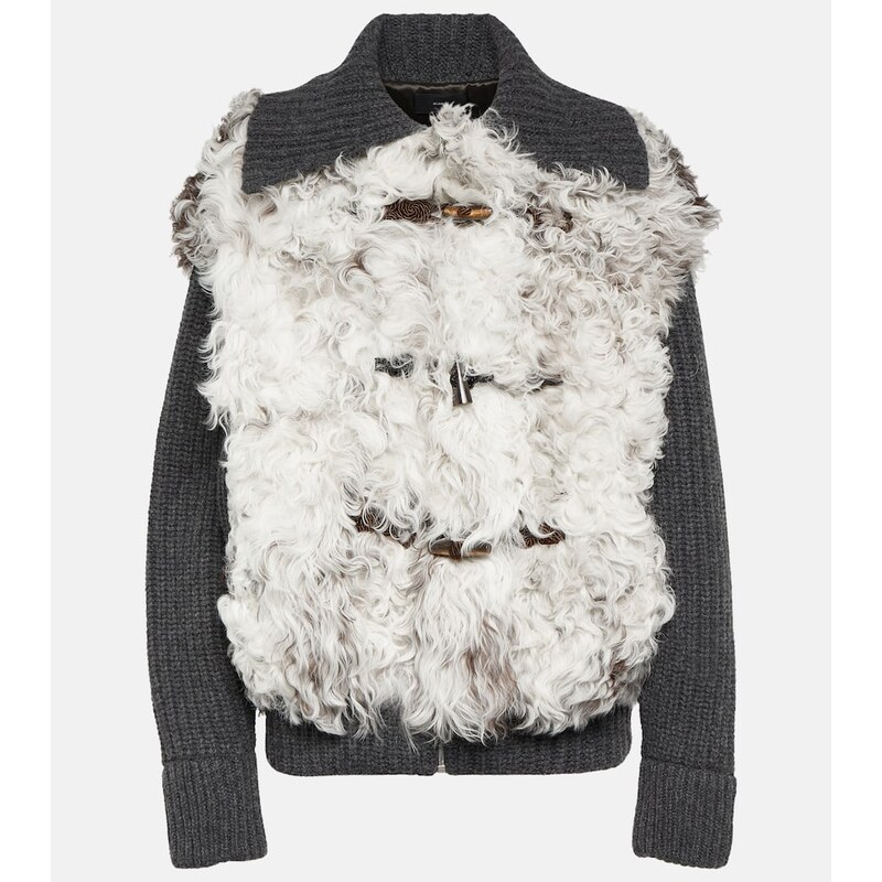Alanui The Big Chill shearling and wool jacket