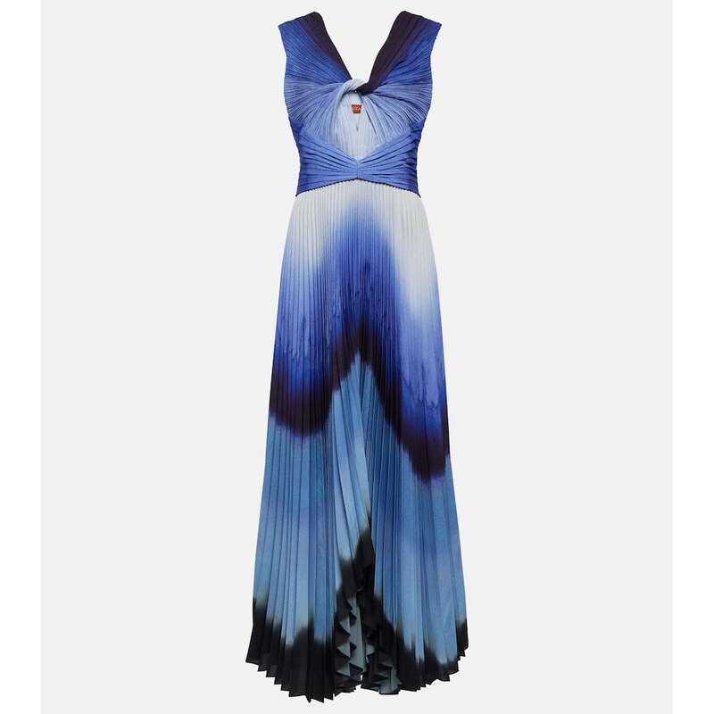Altuzarra Printed pleated maxi dress