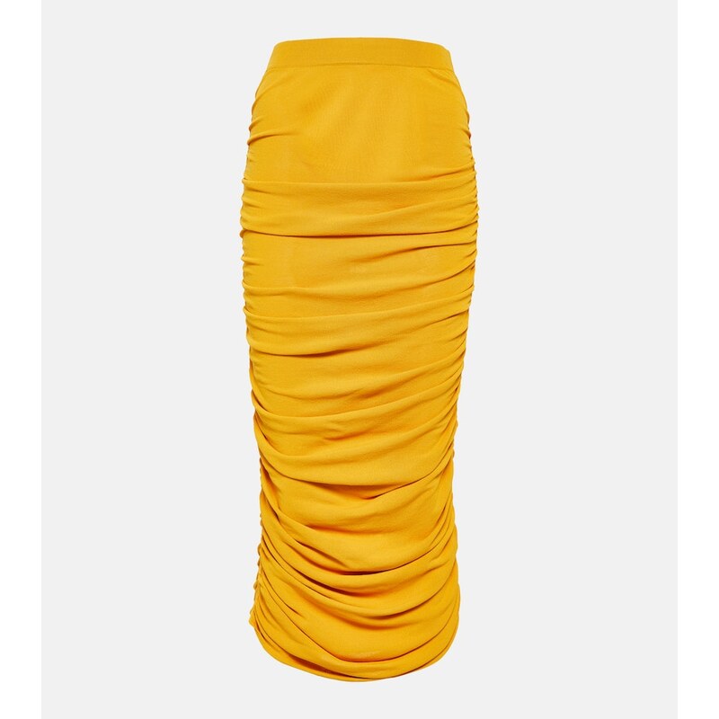 Altuzarra Chukwu ruched jersey midi skirt