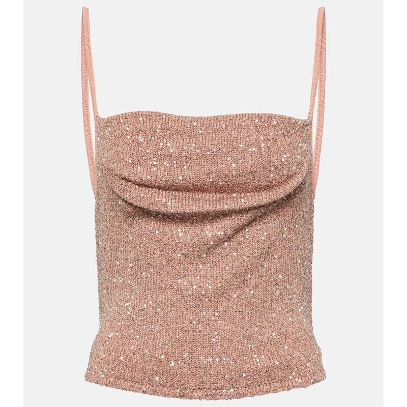 Altuzarra Diaplo metallic knit crop top