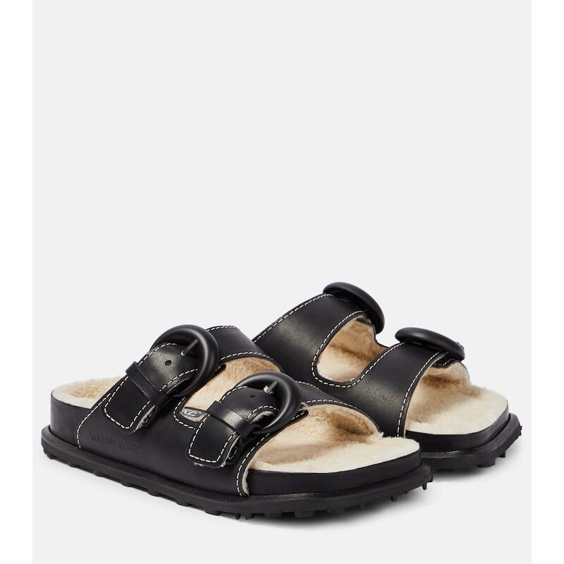 Marine Serre Leather slides