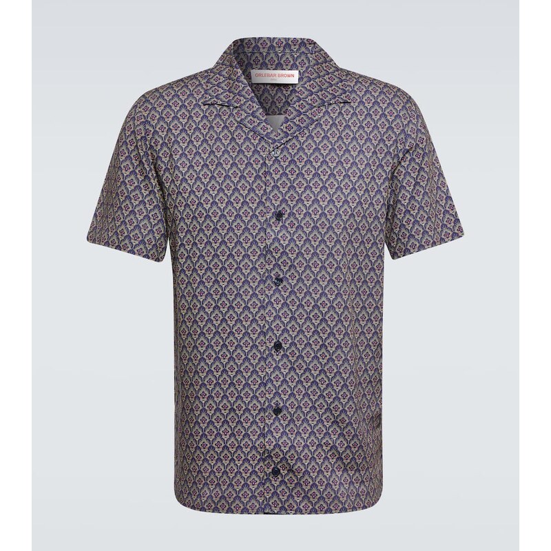 Orlebar Brown Hibbert printed bowling shirt