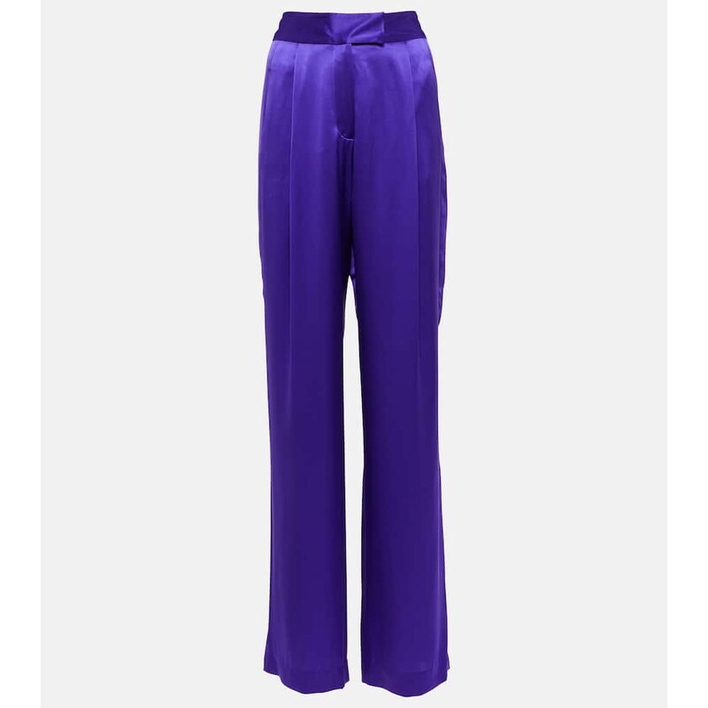 The Sei High-rise wide-leg silk satin pants