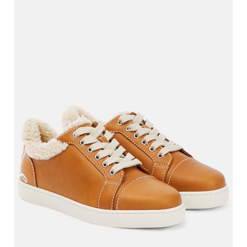 Christian Louboutin Vierissima shearling-trimmed sneakers