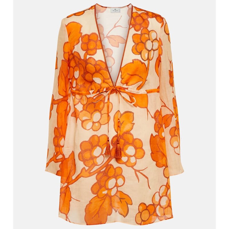 Etro Printed ramie tunic