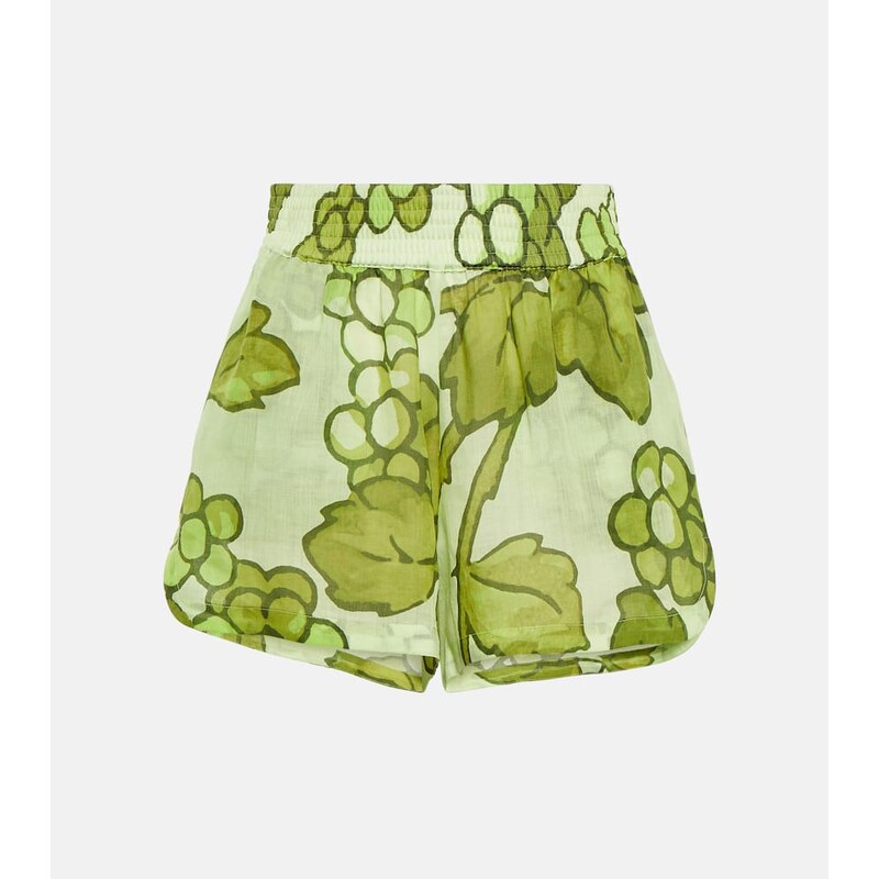 Etro Printed ramie shorts