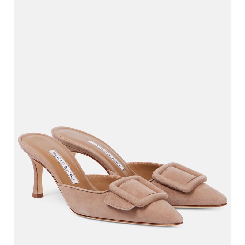 Manolo Blahnik Maysale 70 suede mules