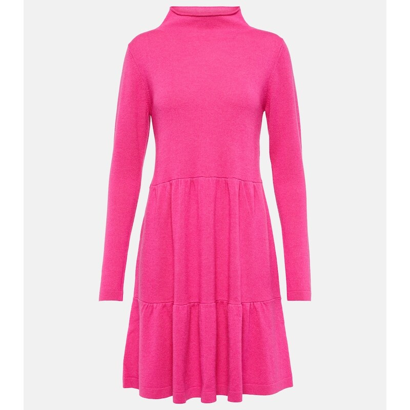 Jardin des Orangers Mockneck wool and cashmere minidress