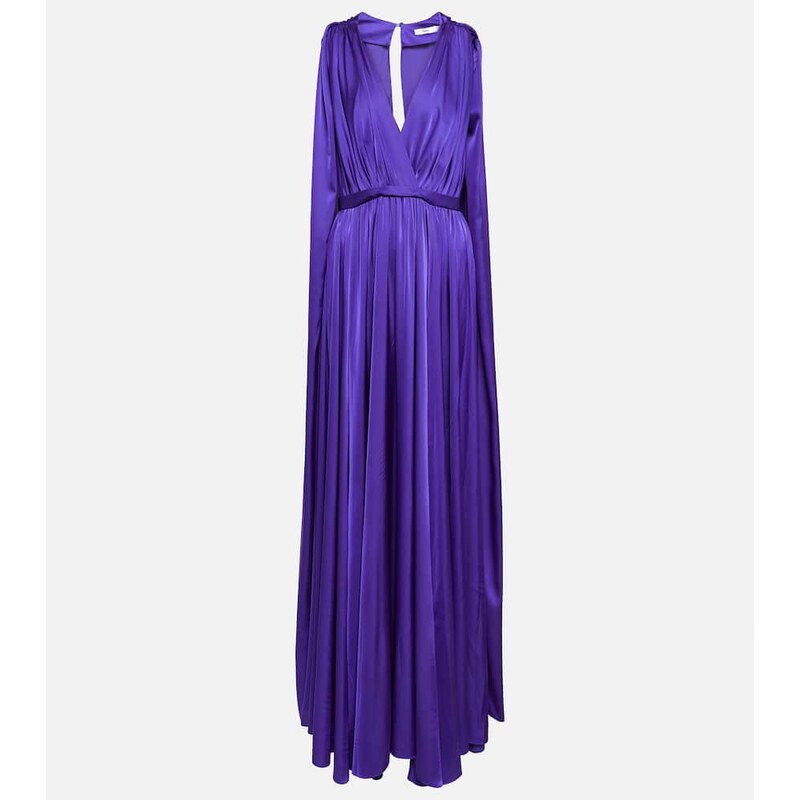 Safiyaa Bridal chiffon cape gown
