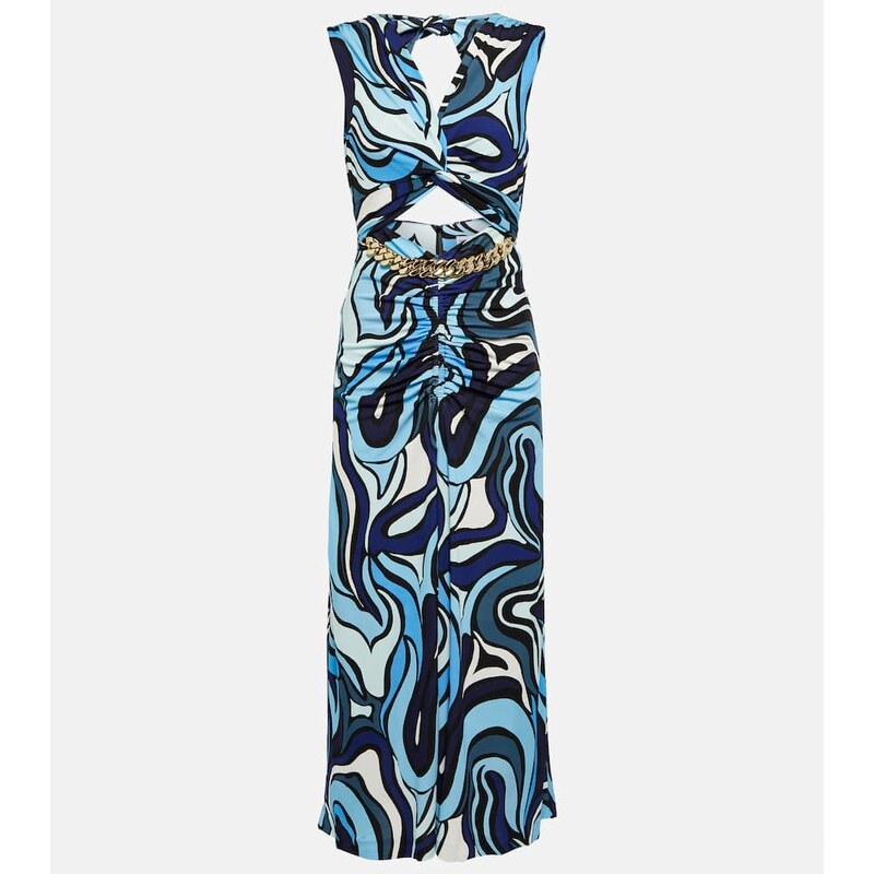 Rebecca Vallance Mira printed cutout midi dress