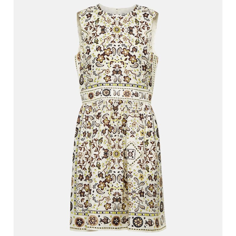 Šaty z hedvábu s tiskem od Tory Burch