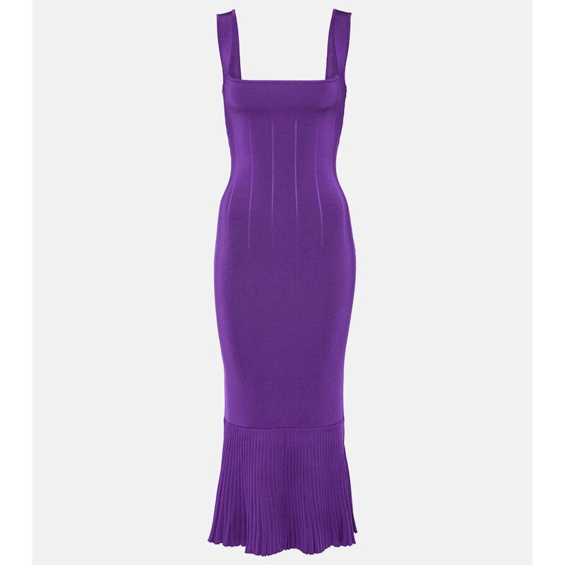 Galvan Atalanta ruffled midi dress