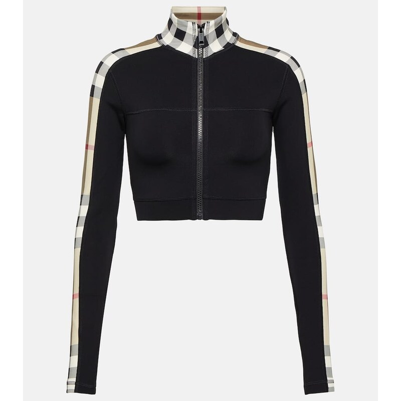 Burberry Burberry Check technical jersey track jacket