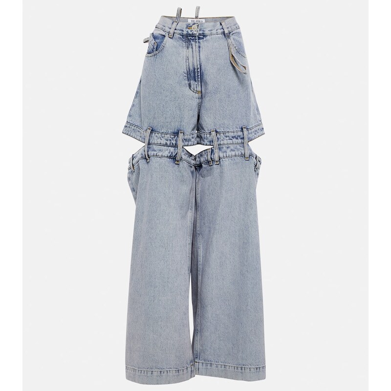 The Attico Low-rise wide-leg jeans