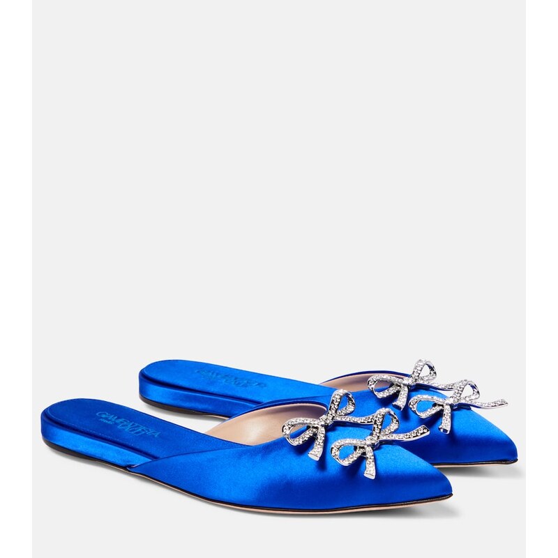 Giambattista Valli Embellished satin mules