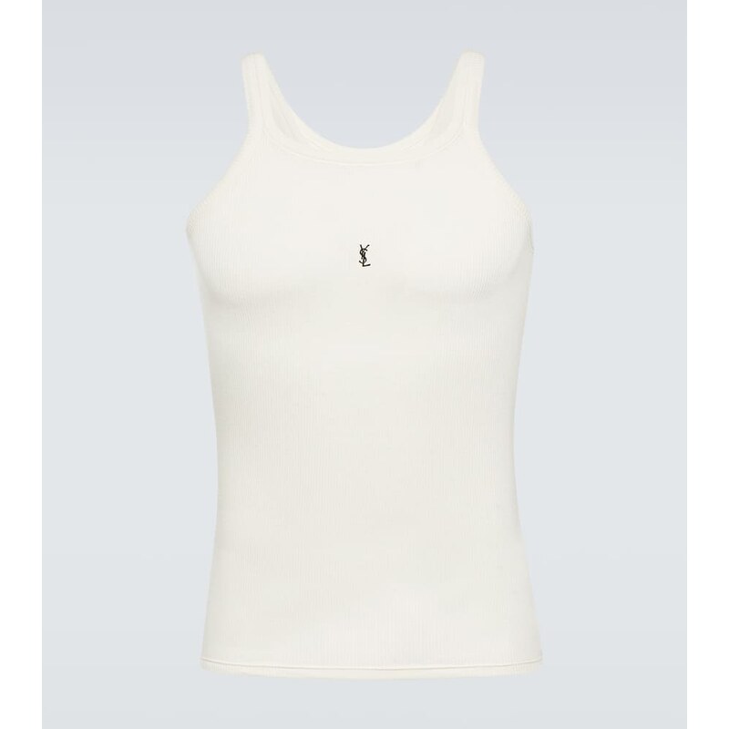 Saint Laurent Cassandra cotton jersey tank top