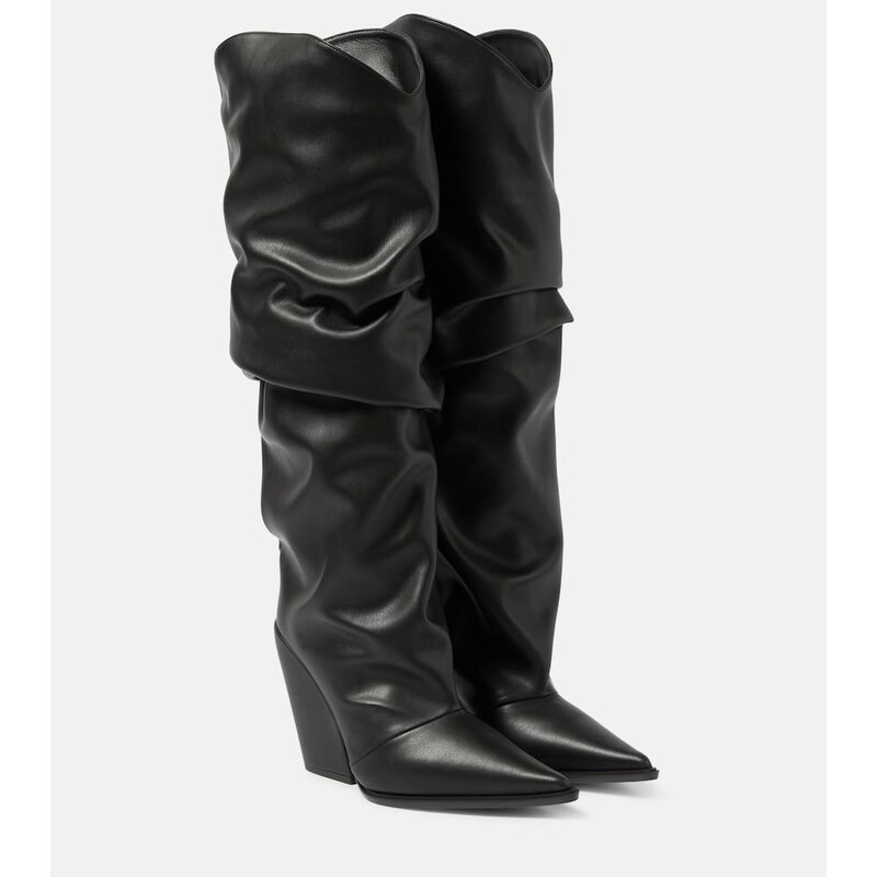 Alexandre Vauthier Faux leather knee-high boots