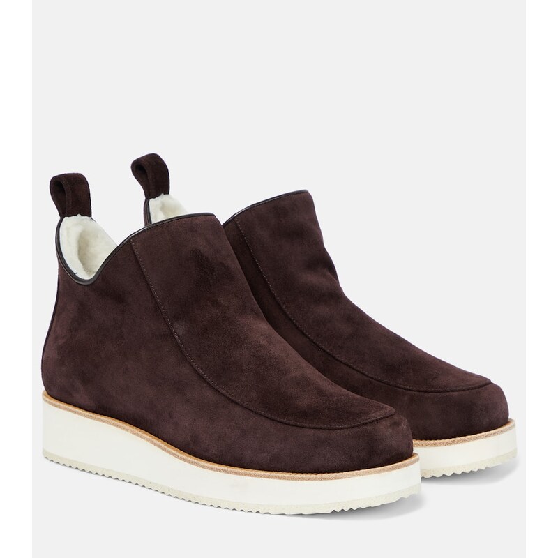 Gabriela Hearst Harry shearling-lined suede ankle boots